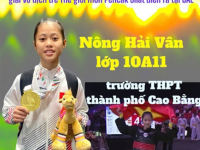 Nông Hải Vân – học sinh Trường THPT thành phố Cao Bằng  niềm tự hào của thể thao Việt Nam