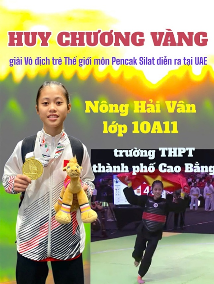 Nông Hải Vân – học sinh Trường THPT thành phố Cao Bằng  niềm tự hào của thể thao Việt Nam